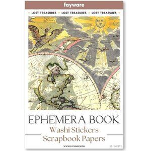 411 Vintage Washi Stickers & 20 Scrapbook Papers - FAYWARE Ephemera for Junk